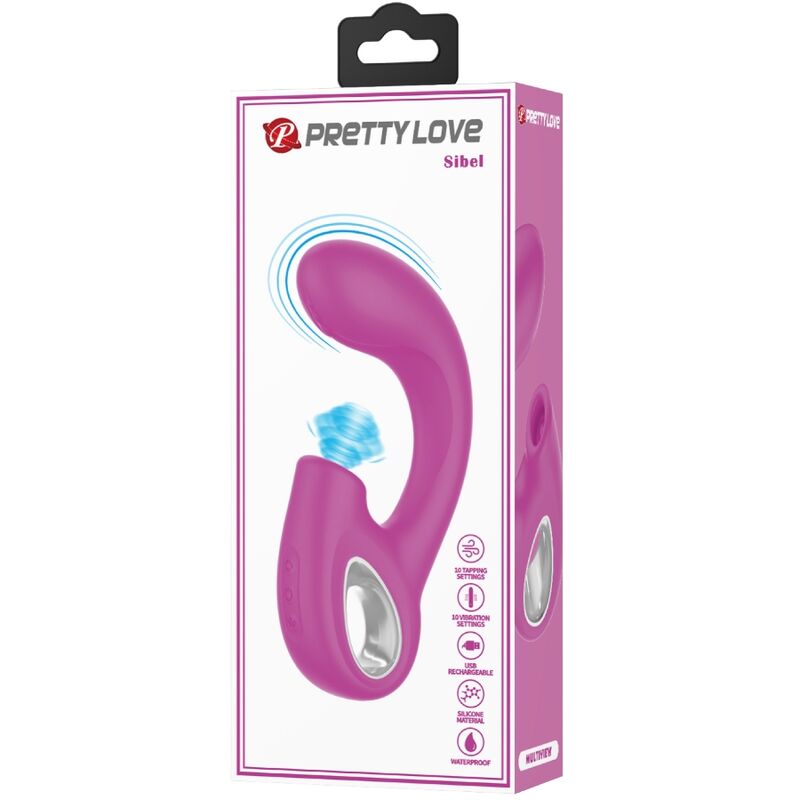 PRETTY LOVE - SIBEL SIBEL VIBRADOR PONTO G + ESTIMULADOR DE CLITÃRIS 10 VIBRAÃÃES ROXO - Image 7