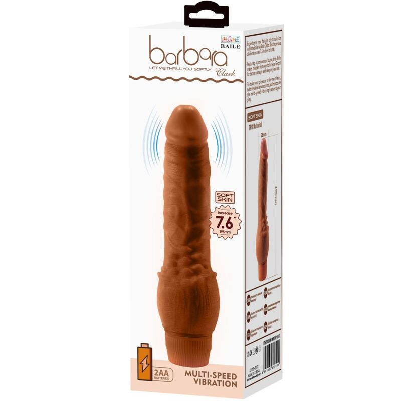 BAILE - BARBARA VIBRADOR REALISTA 19,5 CM MULATO - Image 6