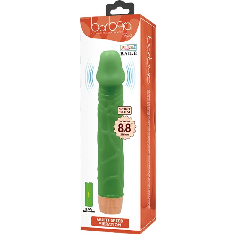 BAILE - BILL VIBRADOR REALISTA 22,5 CM VERDE - Image 8