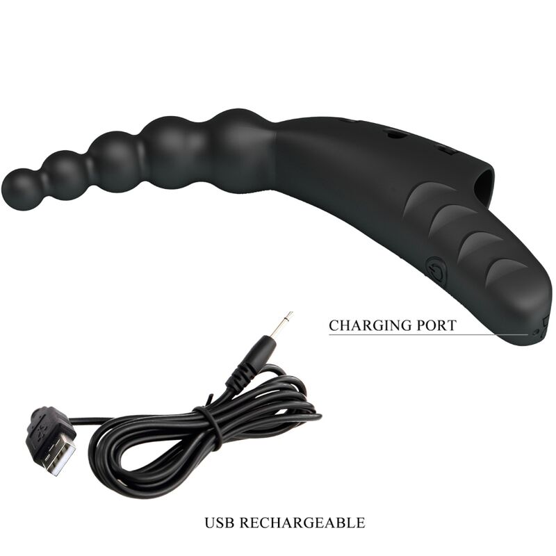 PRETTY LOVE - VIBRADOR DE DEDO JORDIN 10 VIBRAÃÃES PRETO - Image 9
