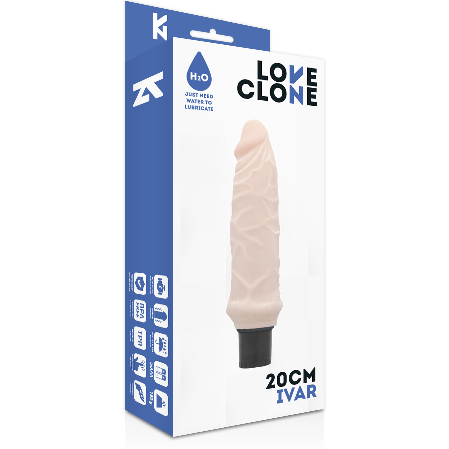 VIBRADOR DE AUTOLUBRIFICAÇÃO LOVECLONE IVAR 20CM - Image 3