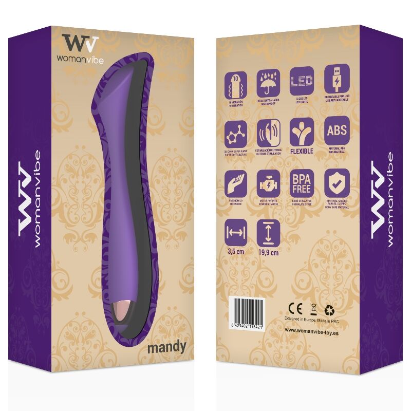 WOMANVIBE - MANDY "K" POINT SILICONE VIBRADOR RECARREGÁVEL - Image 5