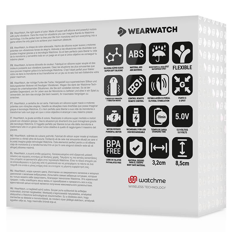 WEARWATCH - VIBRADOR DE TECNOLOGIA DUAL WATCHME INDIGO/NEVE - Image 6