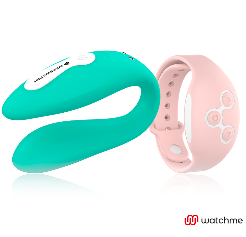 WEARWATCH - VIBRADOR DE TECNOLOGIA DUAL WATCHME ÁGUA DO MAR / ROSA - Image 2